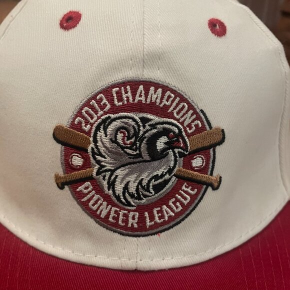 Men's Idaho Falls Chukars 2013 Champions White/Red Hook and Loop Baseball Hat - Picture 3 of 10
